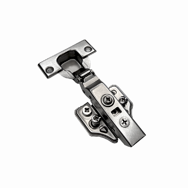 Комплект петель с доводчиком накладных, Clip-on быстр монтаж, угол откр. 95 град., планка 3D с евровинт. Н=2. (2 шт), титановый черный